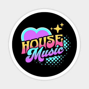 HOUSE MUSIC  - Y2K Retro Heart (blue/purple/white) Magnet